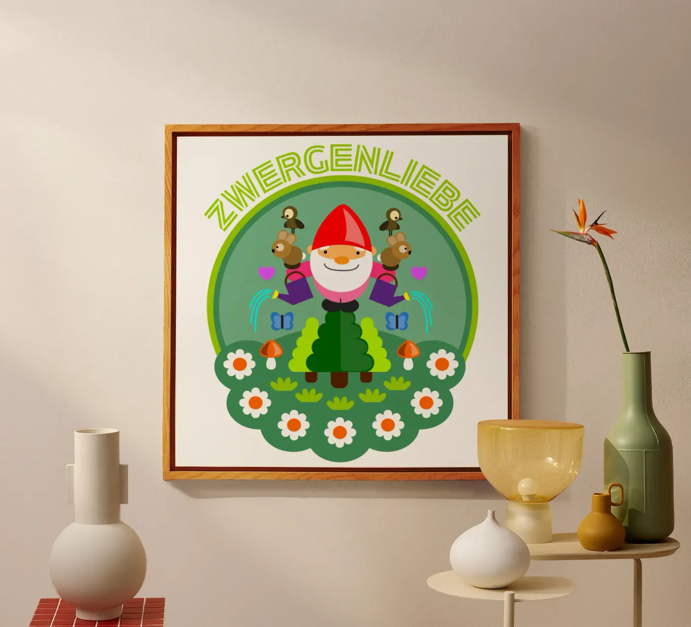 zwergenliebe acryl van fummelhummel