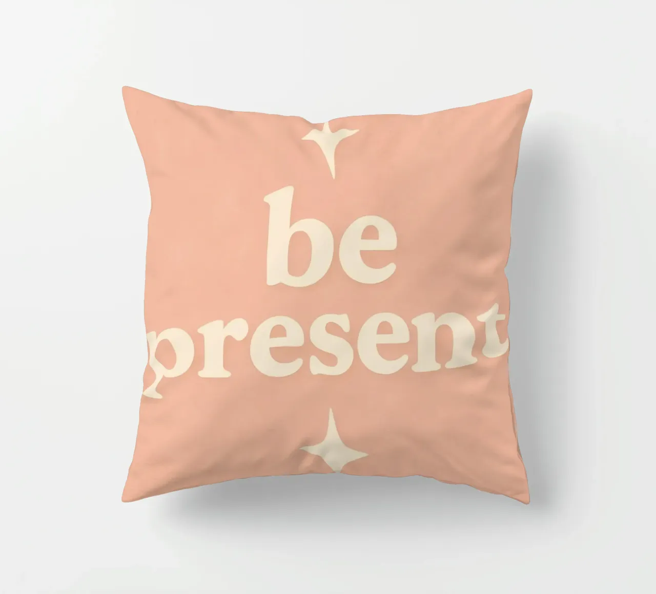 Be Present (Apricot) cuscino da treechild