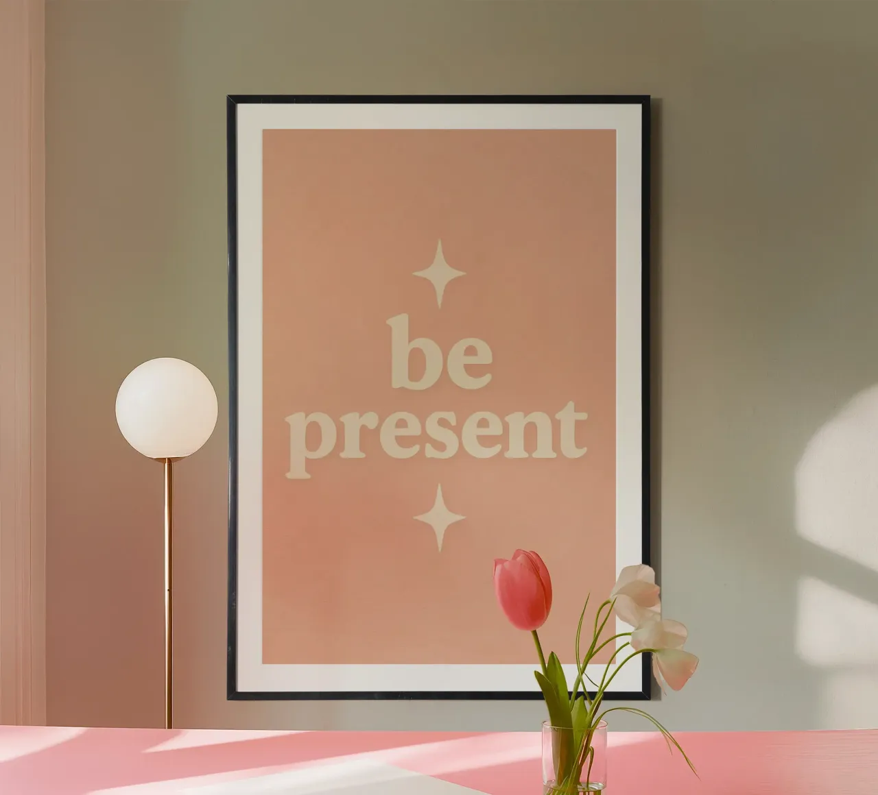 Be Present (Apricot) poster da treechild