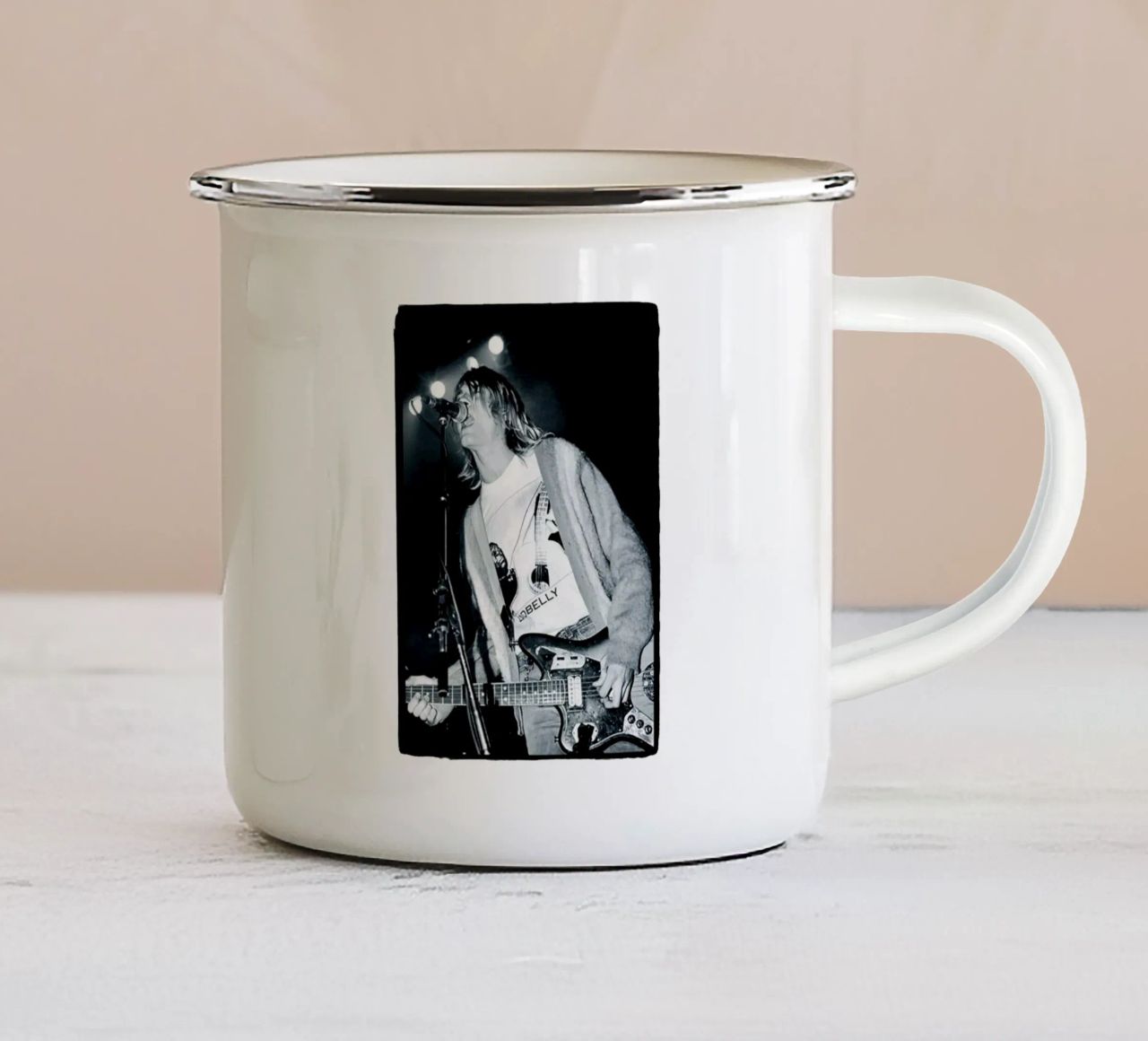 Kurt Cobain tazza in smalto da Mark shop