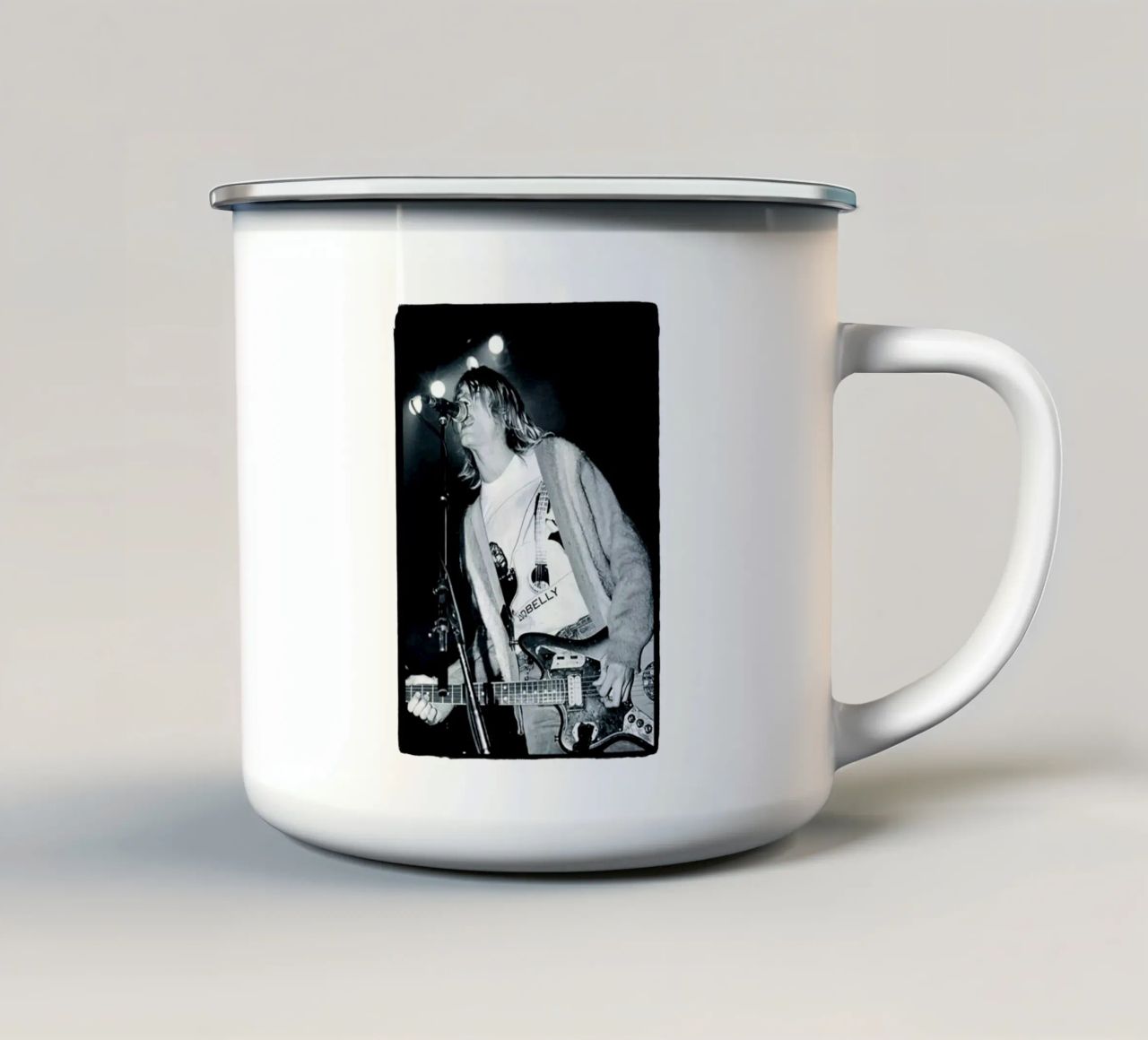 Kurt Cobain tazza in smalto da Mark shop