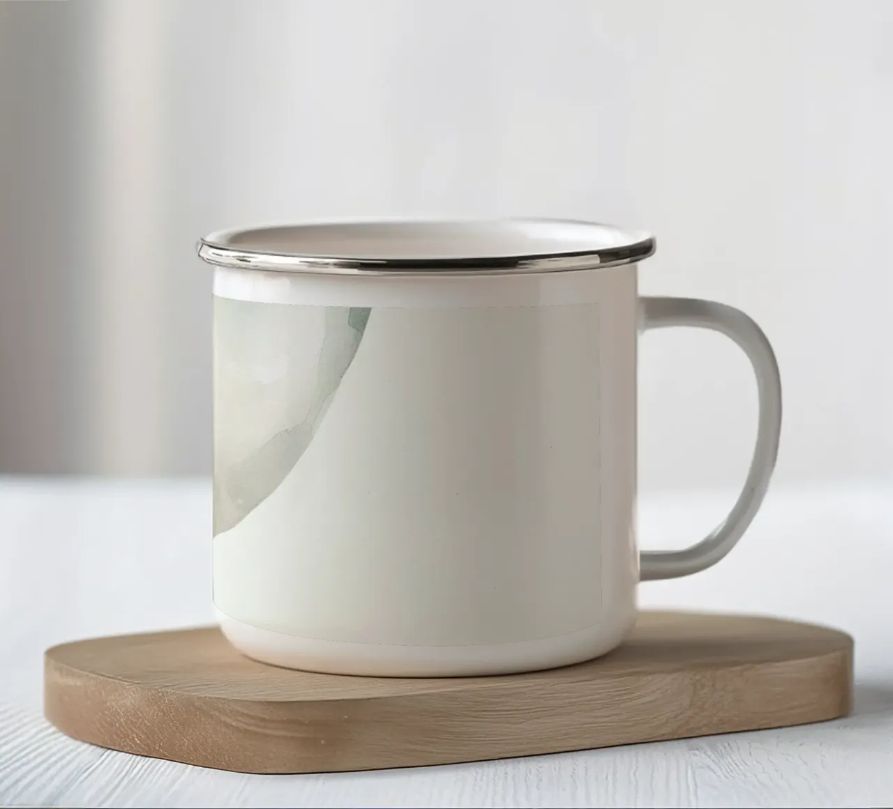 Pittura ad acquerello di un delfino Baiji tazza in smalto da DesignDoodle