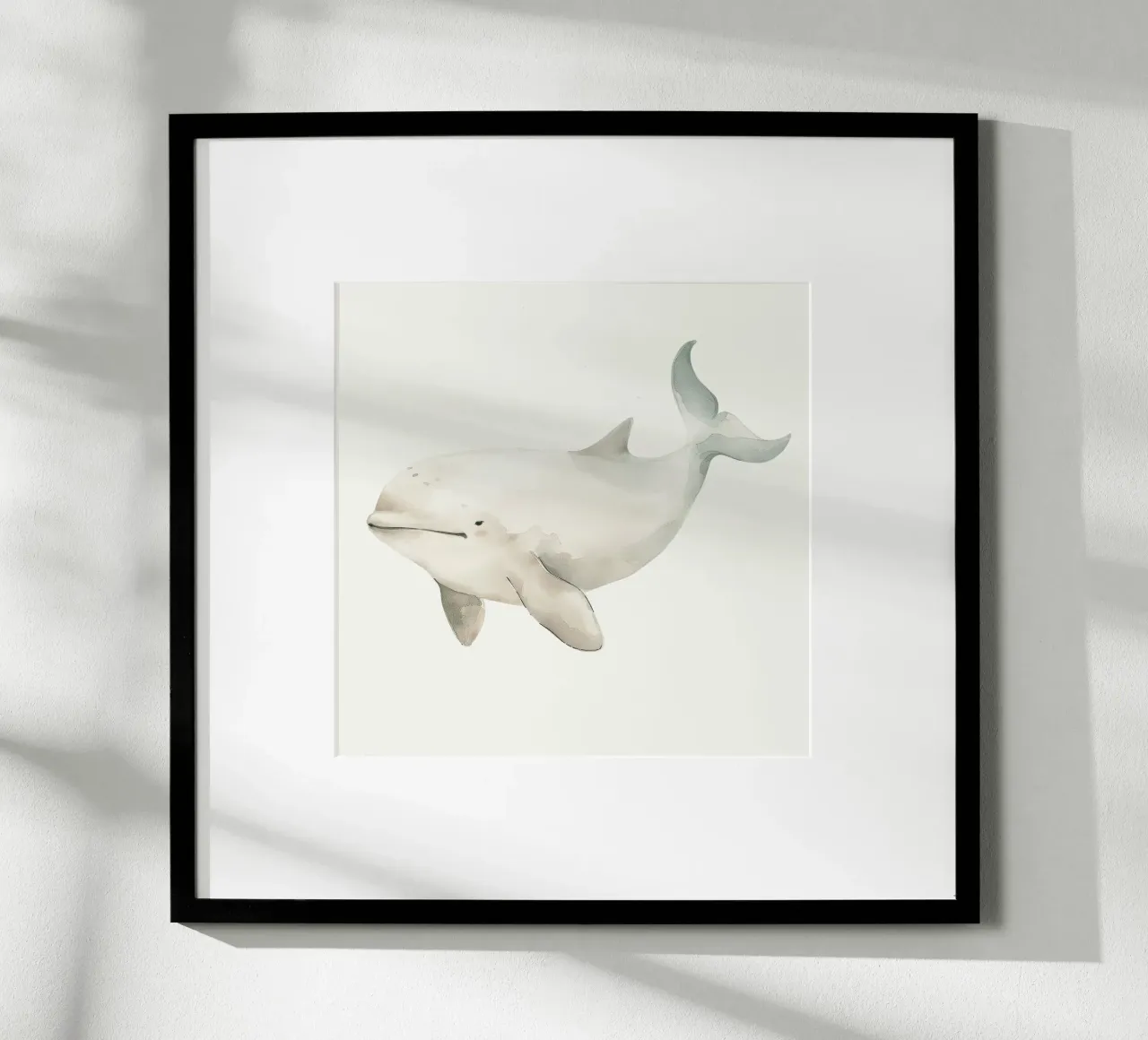 Pittura ad acquerello di un delfino Baiji carta hahnemühle da DesignDoodle