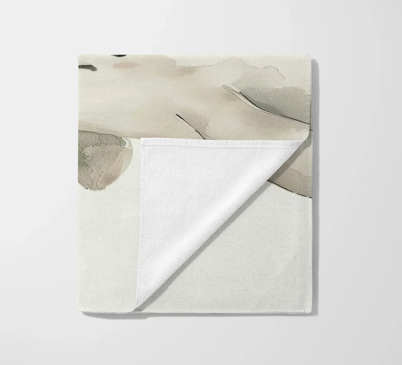 Pittura ad acquerello di un delfino Baiji telo mare da DesignDoodle