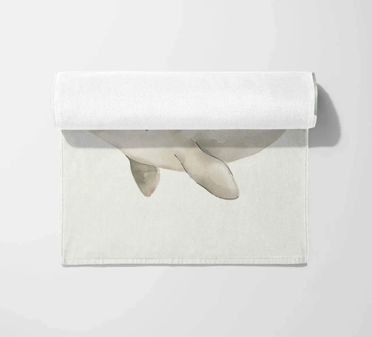 Pittura ad acquerello di un delfino Baiji telo mare da DesignDoodle