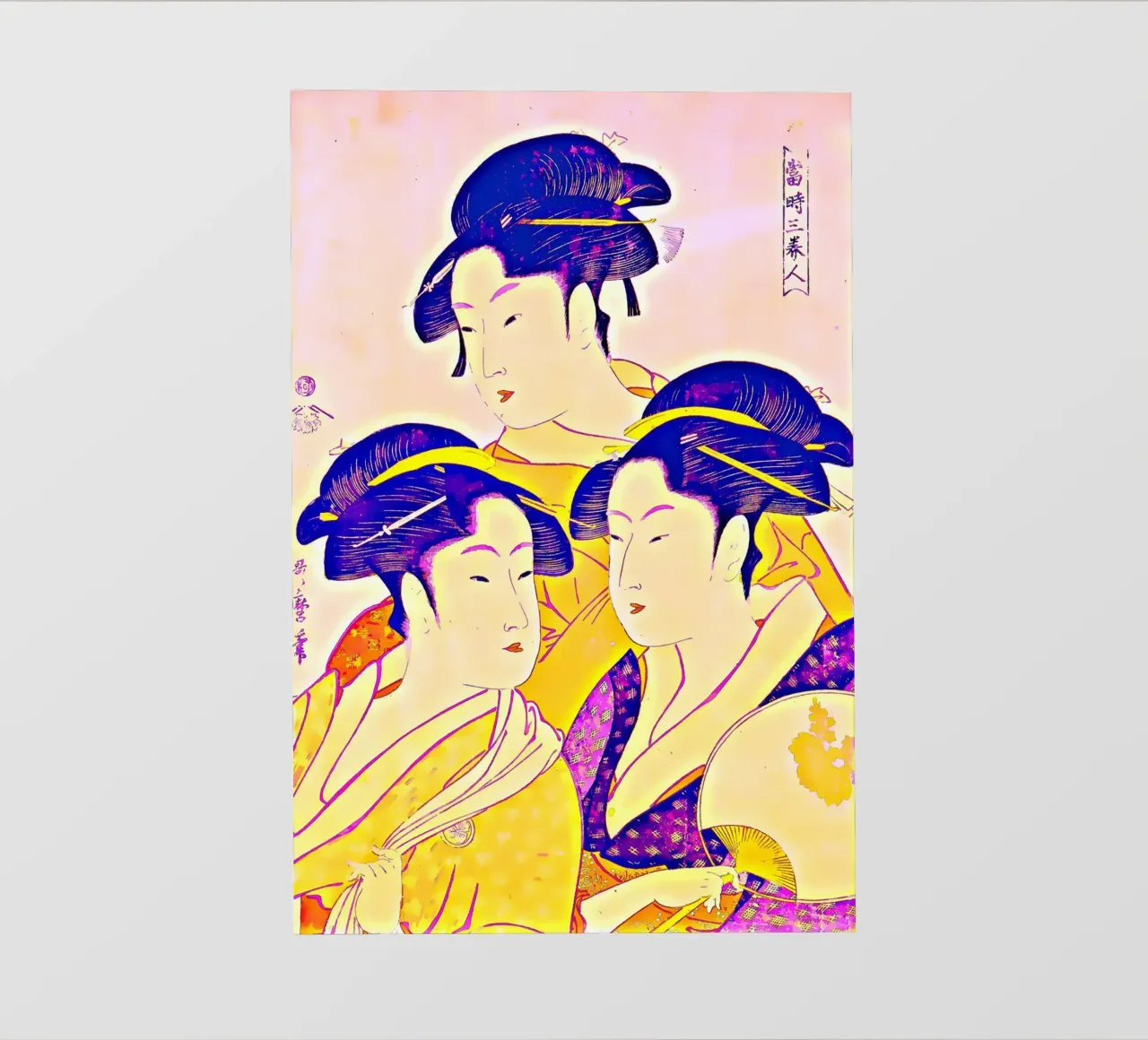 Kitagawa Utamaro, Tre bellezze del tempo presente in modalità 2.0 pellicola backlit da the-witcher