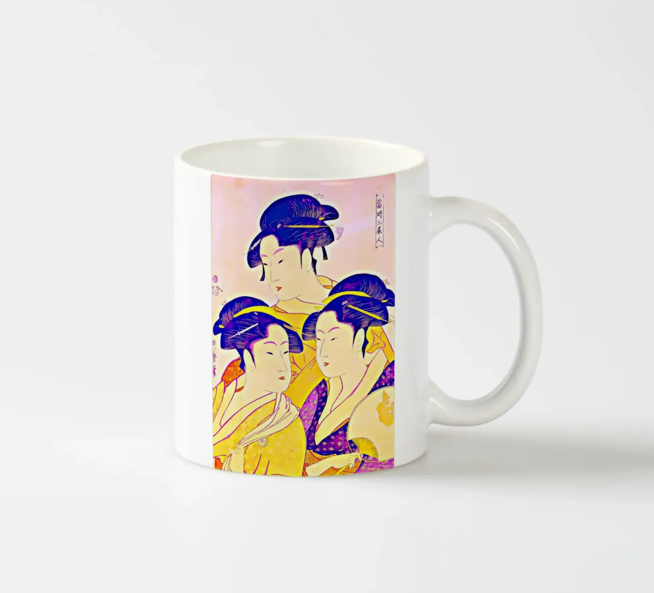 Kitagawa Utamaro, Tre bellezze del tempo presente in modalità 2.0 tazza in ceramica da the-witcher