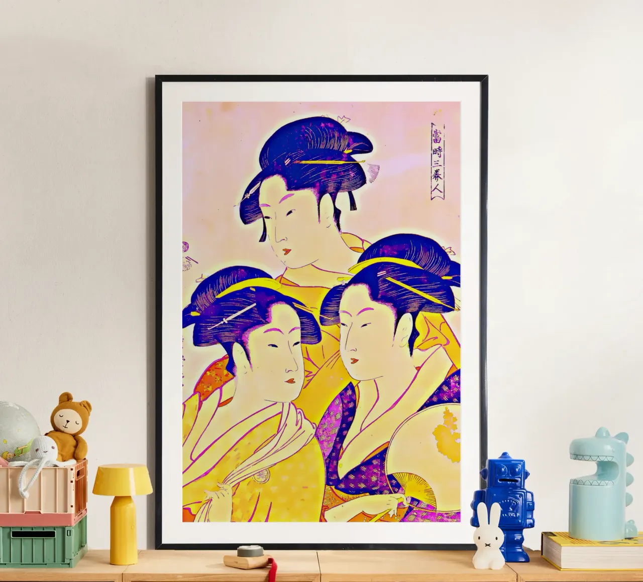 Kitagawa Utamaro, Three Beauties of Present Time in 2.0 mode poster by the-witcher