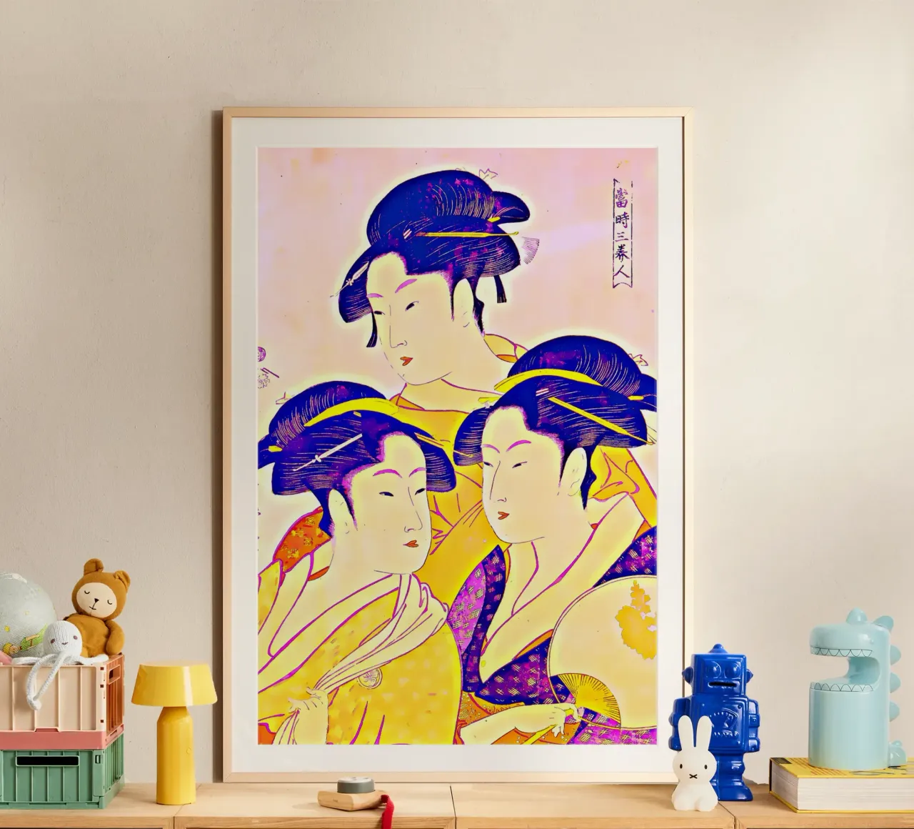 Kitagawa Utamaro, Three Beauties of Present Time in 2.0 mode poster by the-witcher