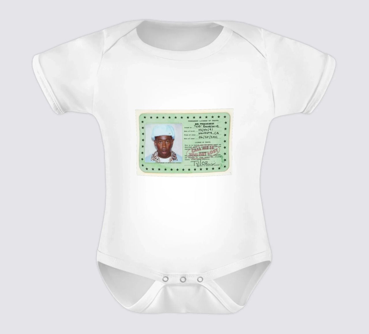 License Of Tyler The Creator - Call Me if You Get Lost body neonato maniche corte da edanfargol