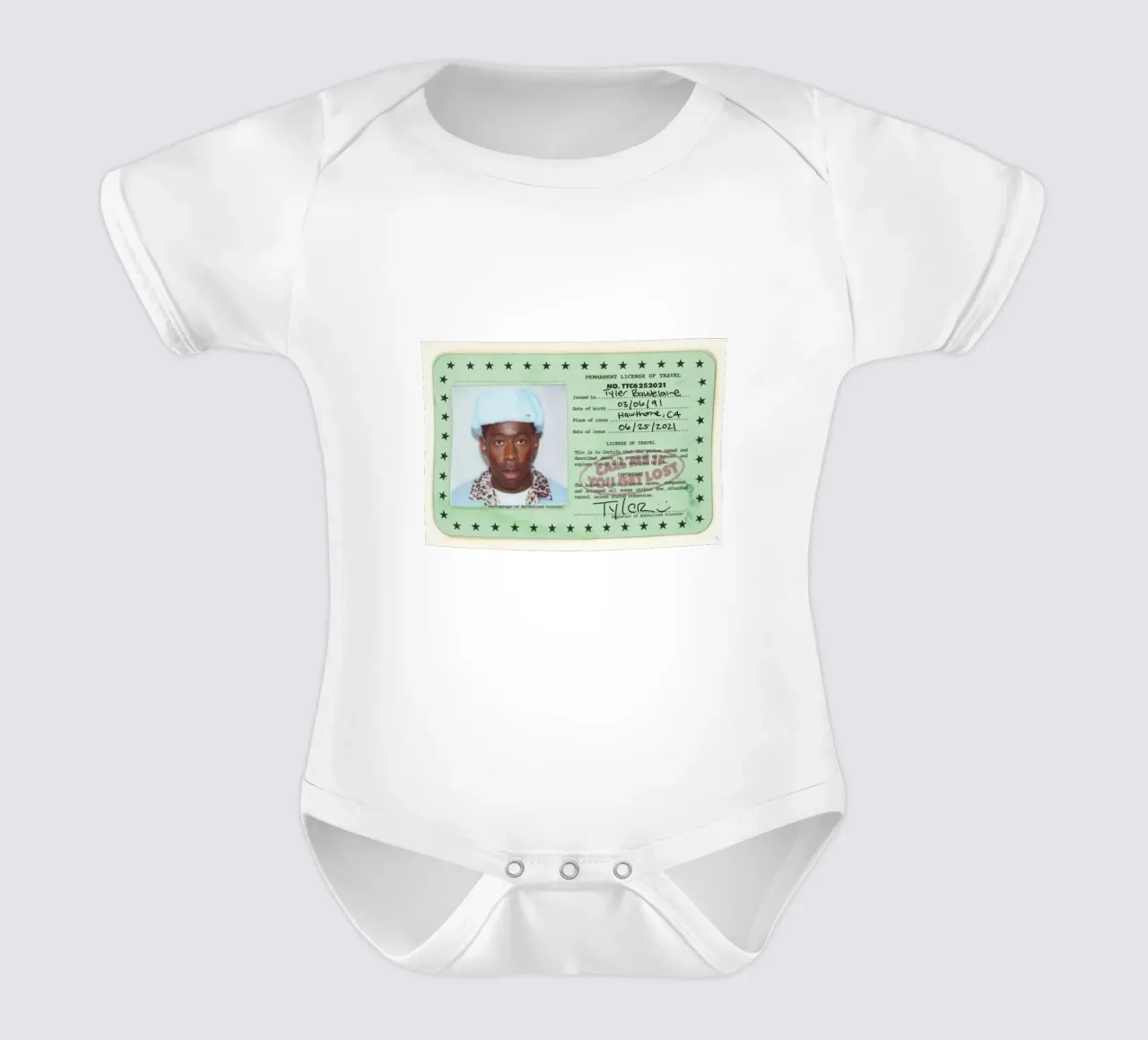 License Of Tyler The Creator - Call Me if You Get Lost short-sleeve baby romper by edanfargol