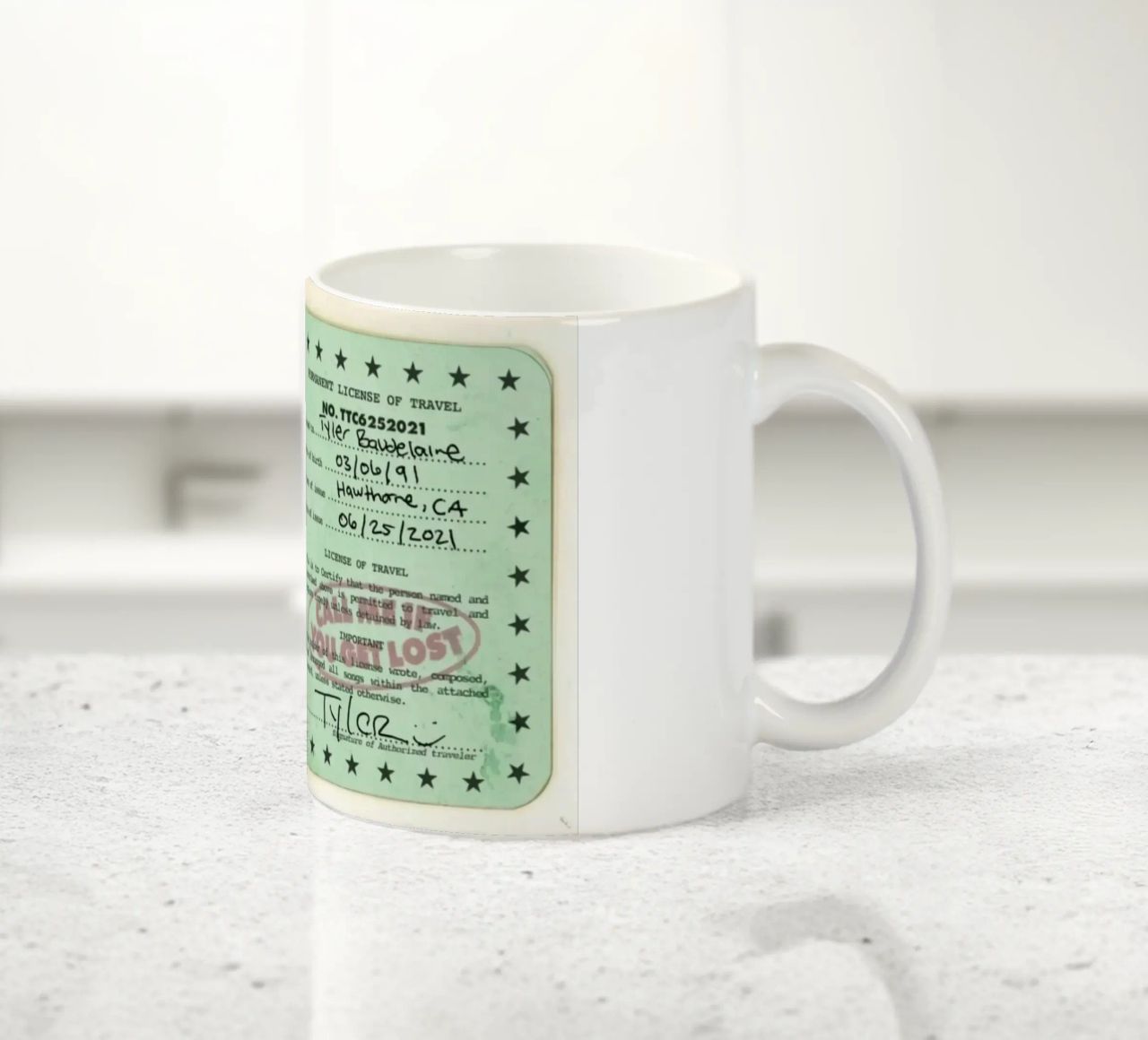 License Of Tyler The Creator - Call Me if You Get Lost tazza in ceramica da edanfargol