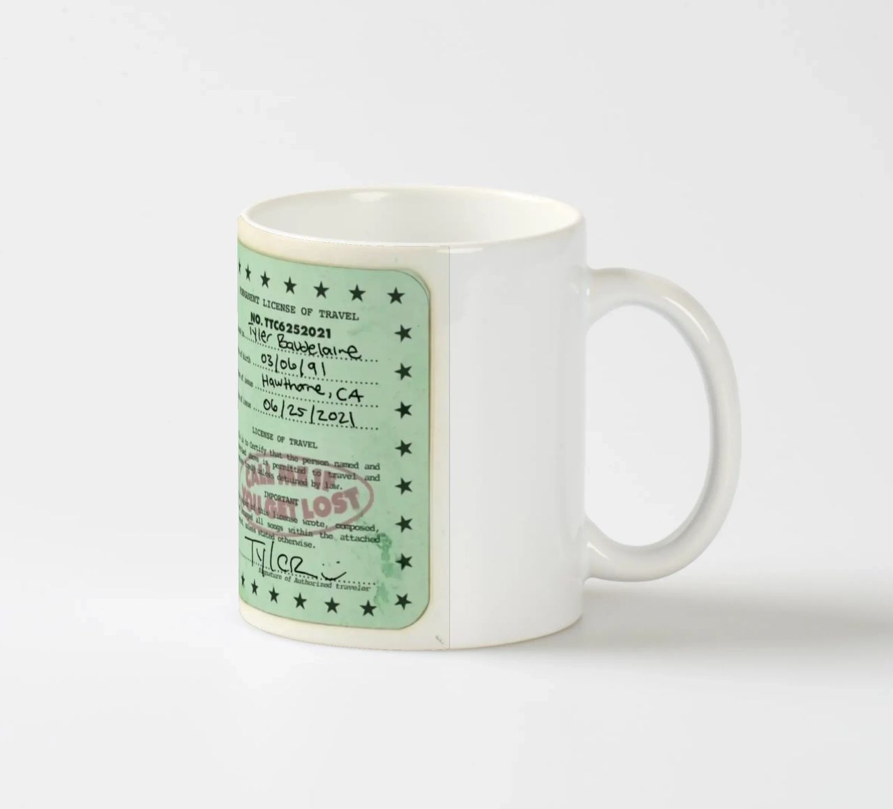 License Of Tyler The Creator - Call Me if You Get Lost tazza in ceramica da edanfargol