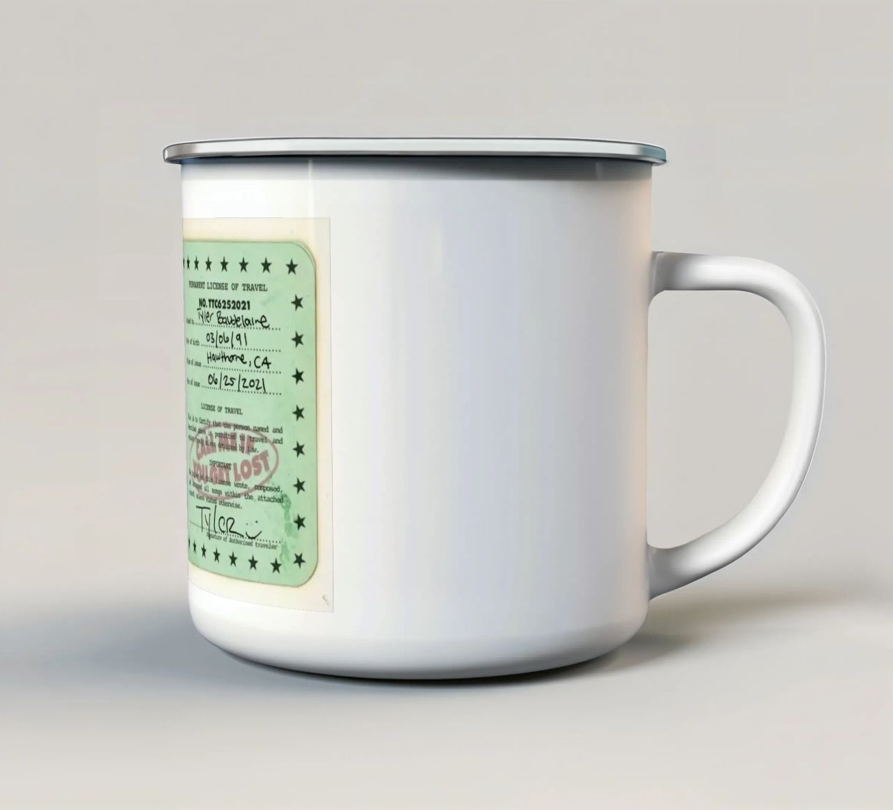 License Of Tyler The Creator - Call Me if You Get Lost tazza in smalto da edanfargol