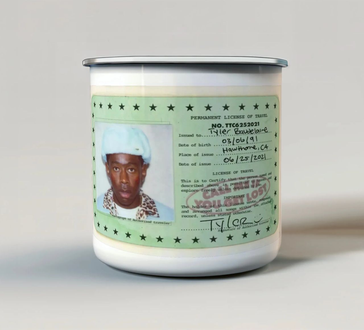 License Of Tyler The Creator - Call Me if You Get Lost tazza in smalto da edanfargol