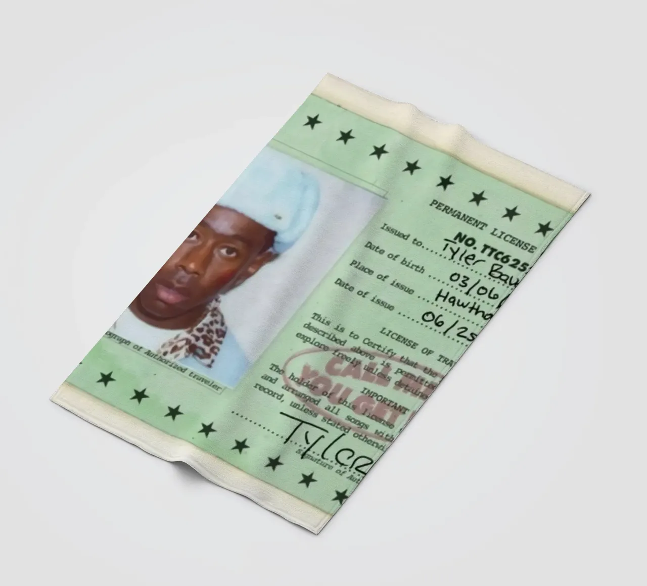 License Of Tyler The Creator - Call Me if You Get Lost coperta in pile da edanfargol
