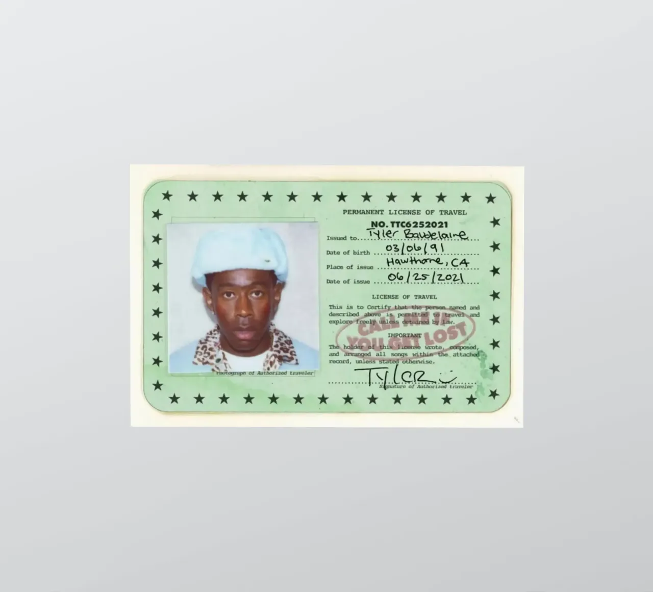 License Of Tyler The Creator - Call Me if You Get Lost pegatina de edanfargol