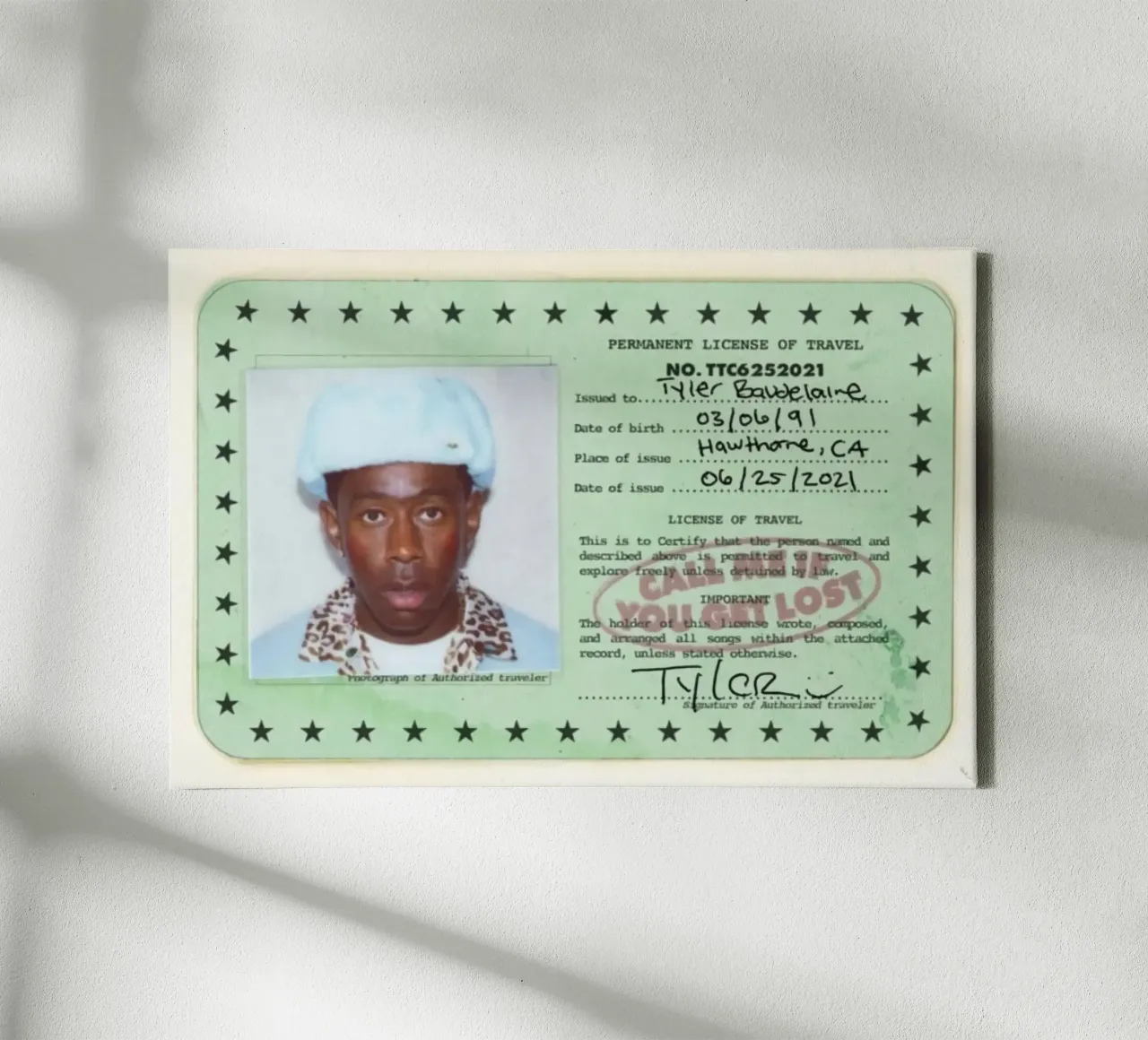 License Of Tyler The Creator - Call Me if You Get Lost tela da edanfargol