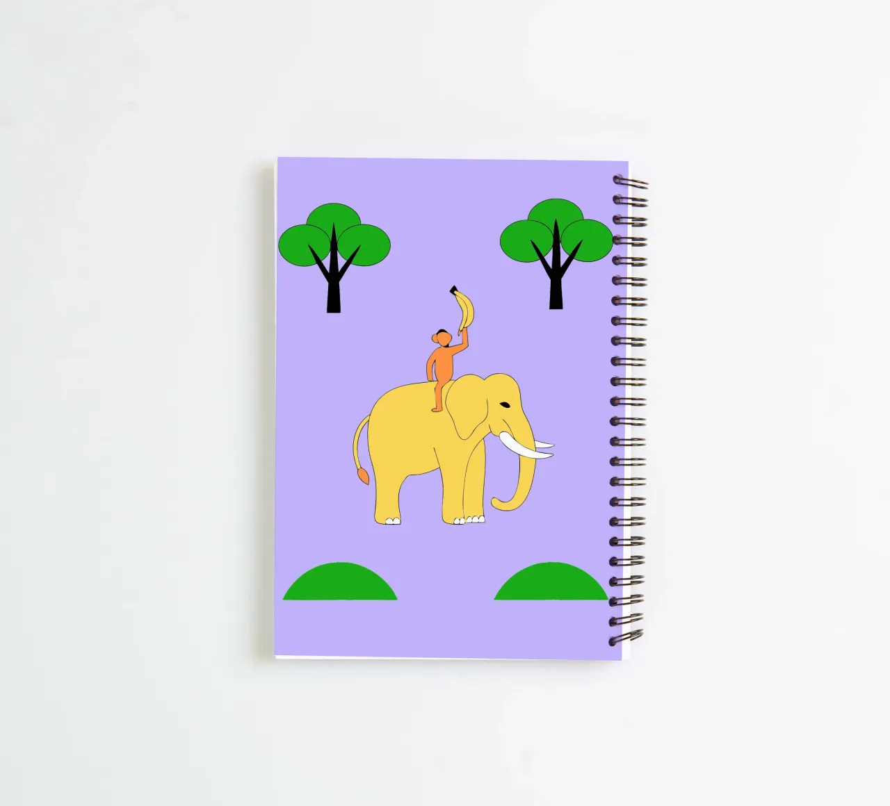 Elephant and Monkey spiral notebook by OUR SHOP