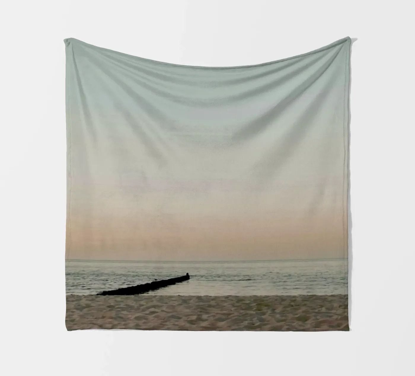 Sundown Beach fleecedeken van Sebastian Hilgetag