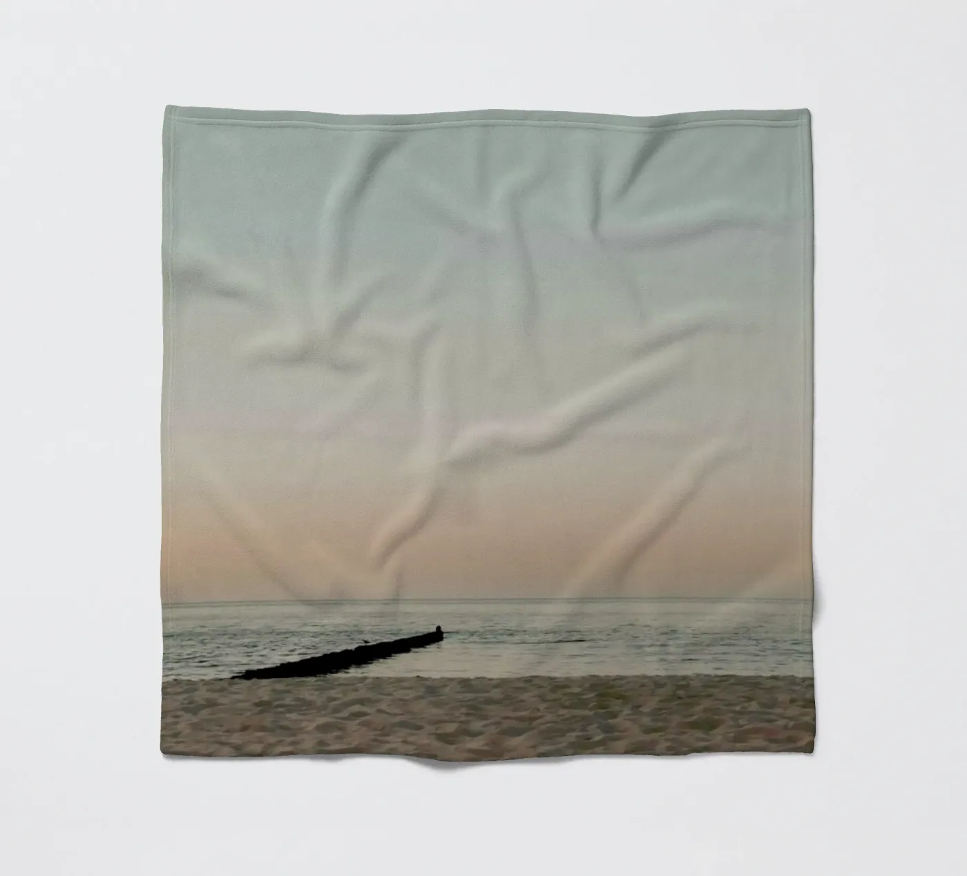 Sundown Beach fleecedeken van Sebastian Hilgetag