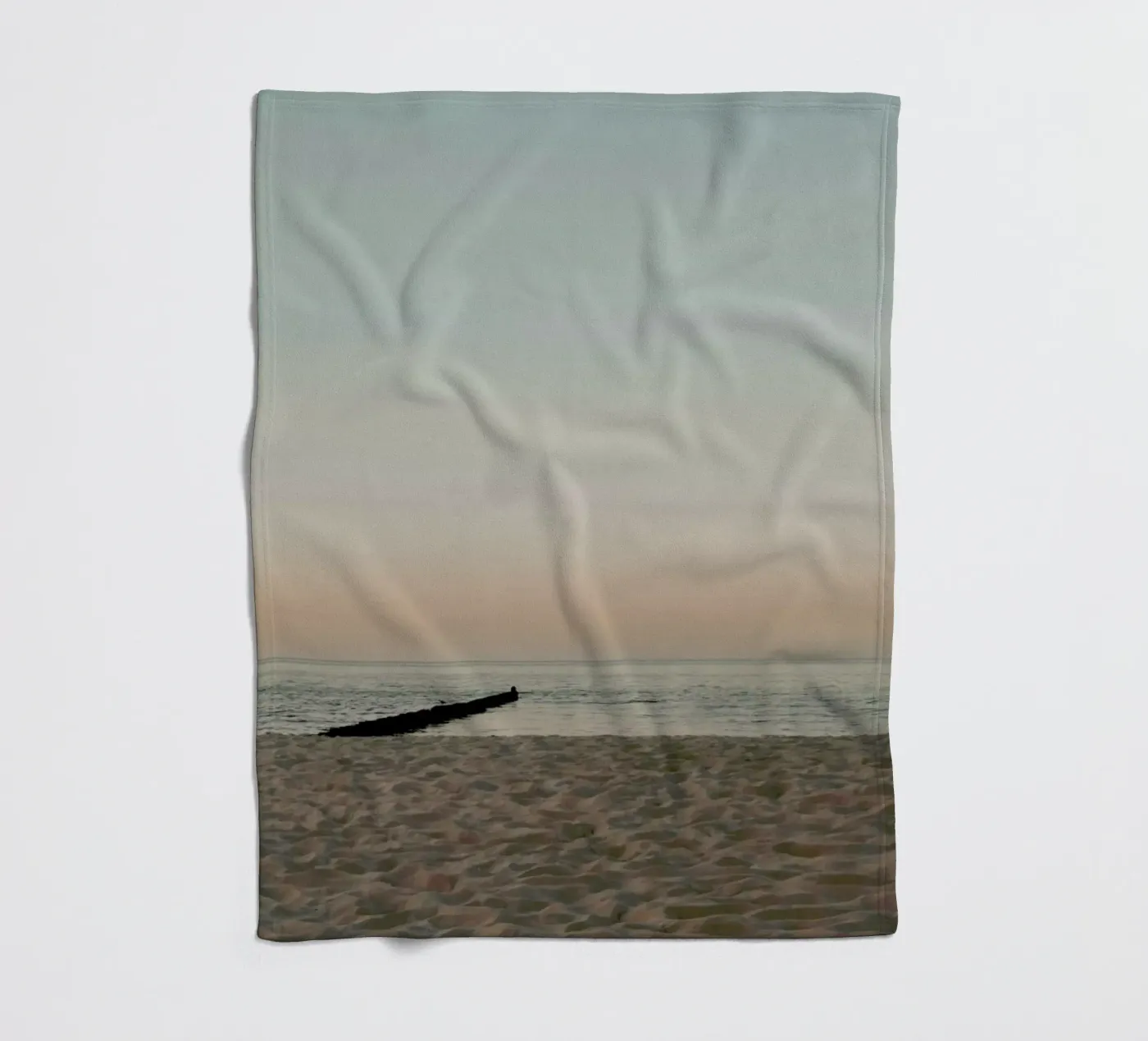Sundown Beach fleecedeken van Sebastian Hilgetag