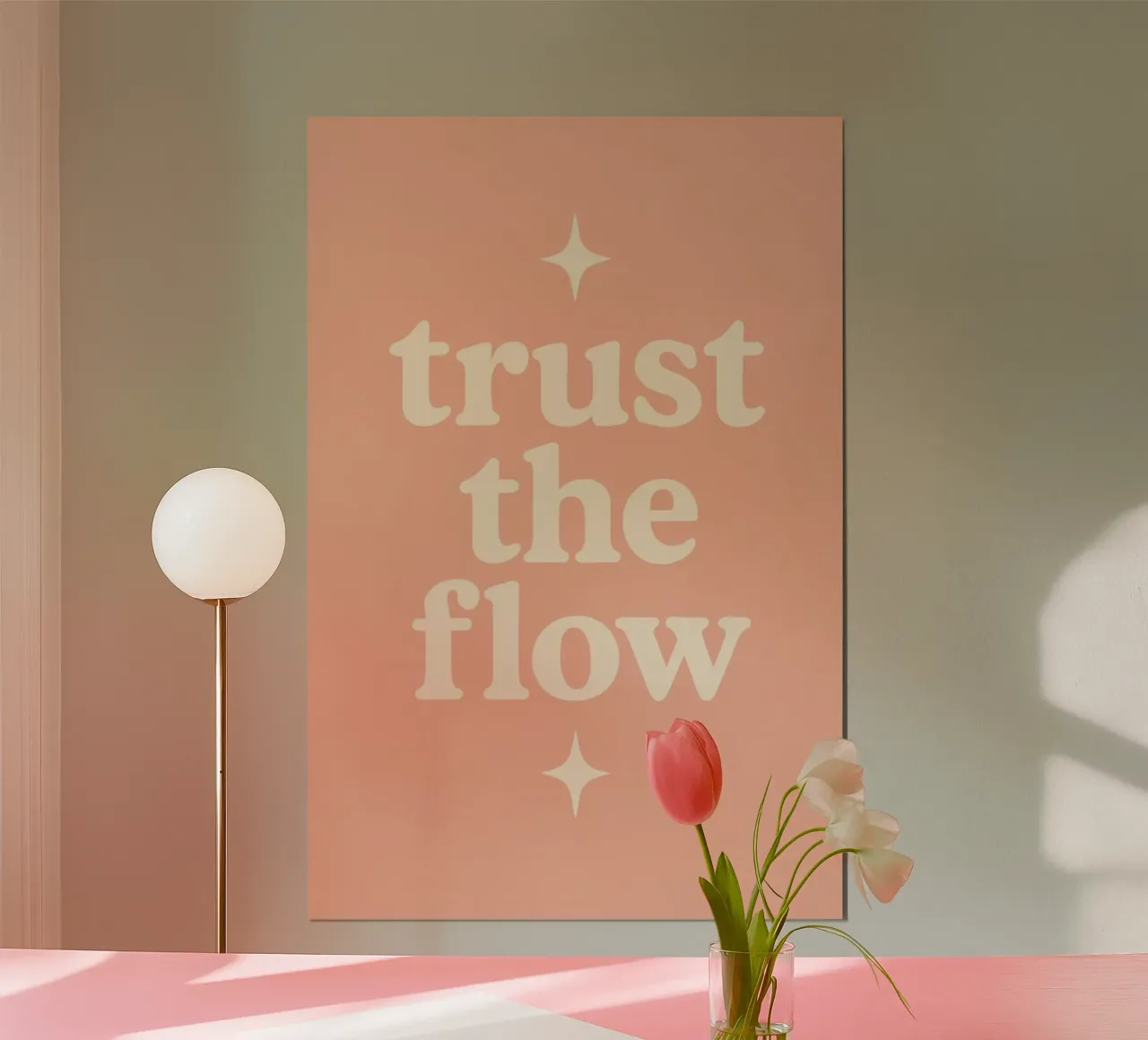 Trust The Flow (Apricot) carta hahnemühle da treechild