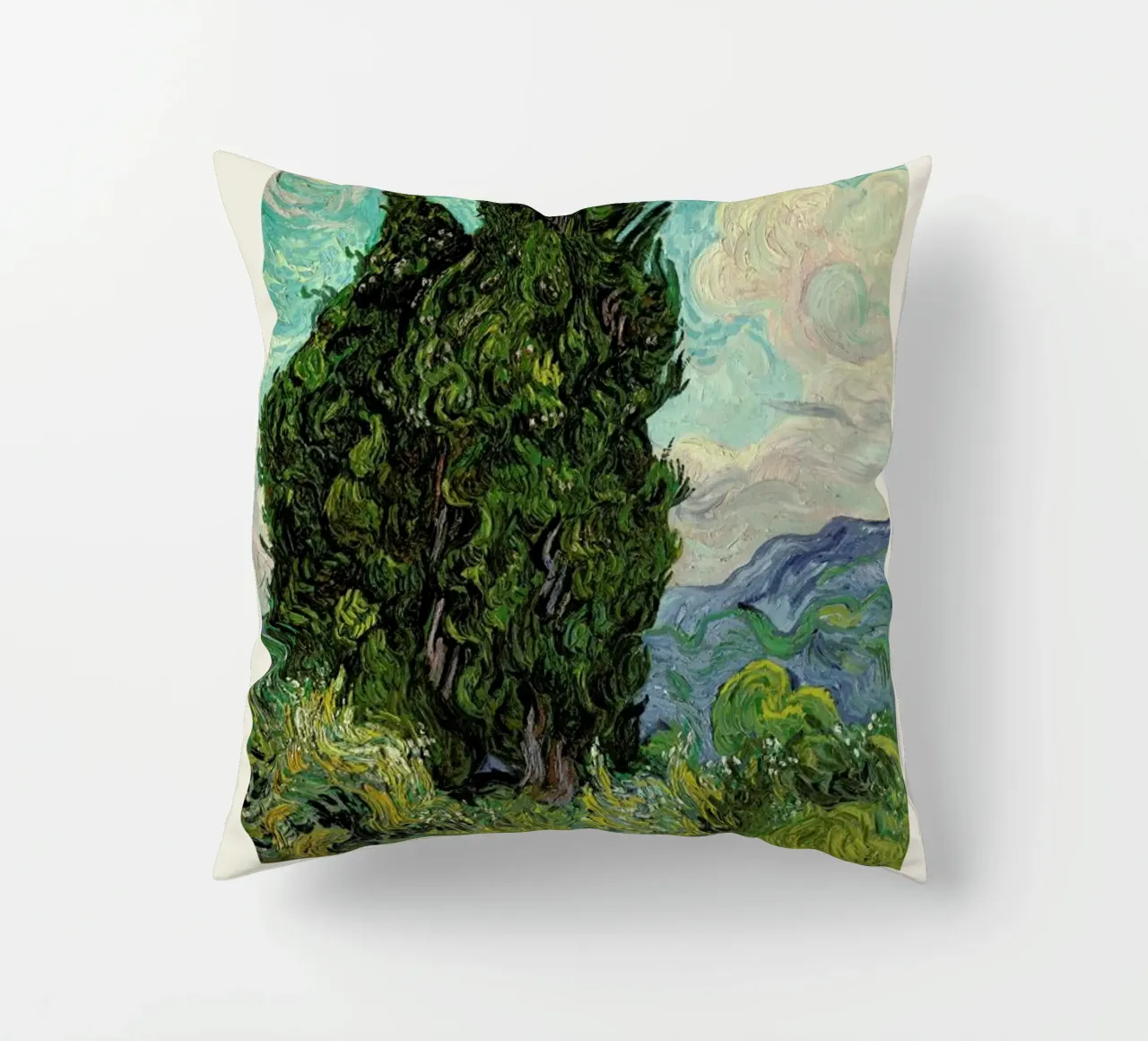 van Gogh - Cypresses cuscino da Vintage by JUNIQE
