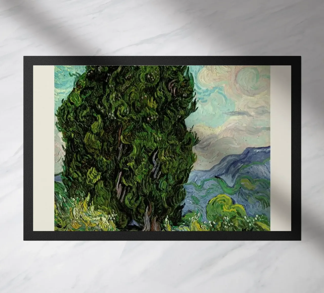van Gogh - Cypresses zerbino da Vintage by JUNIQE
