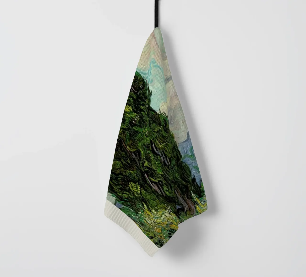 van Gogh - Cypresses canovaccio da cucina da Vintage by JUNIQE