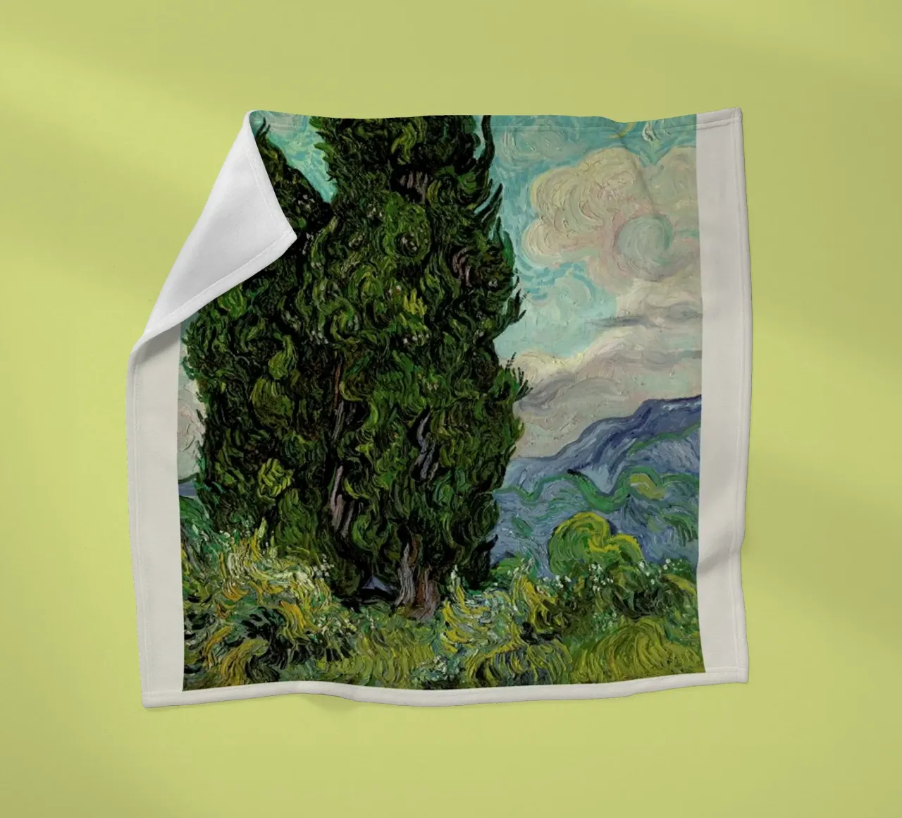 van Gogh - Cypresses coperta in pile da Vintage by JUNIQE