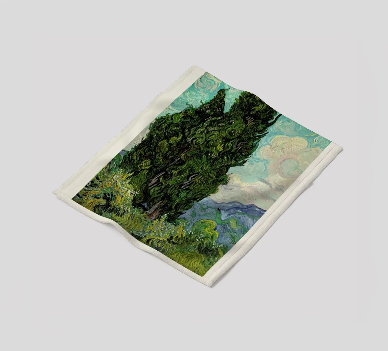 van Gogh - Cypresses coperta in pile da Vintage by JUNIQE