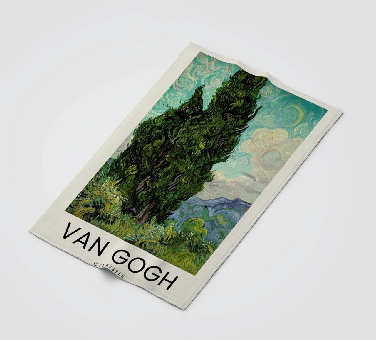 van Gogh - Cypresses coperta in pile da Vintage by JUNIQE