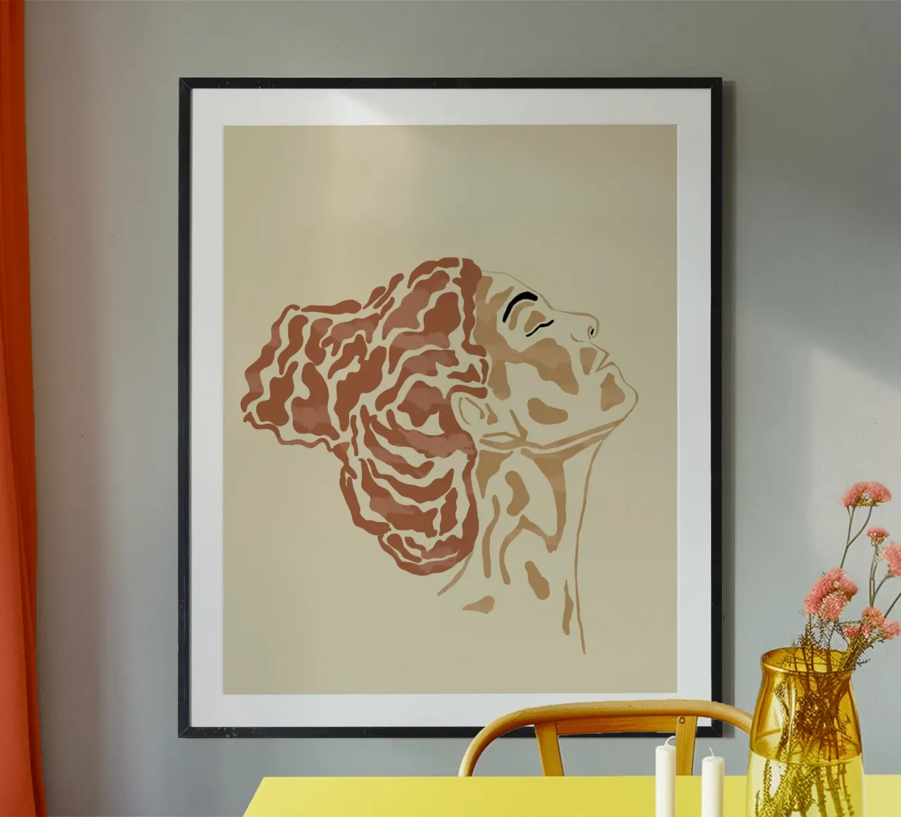 Pace interiore poster con telaio in plastica da Sannel Larson