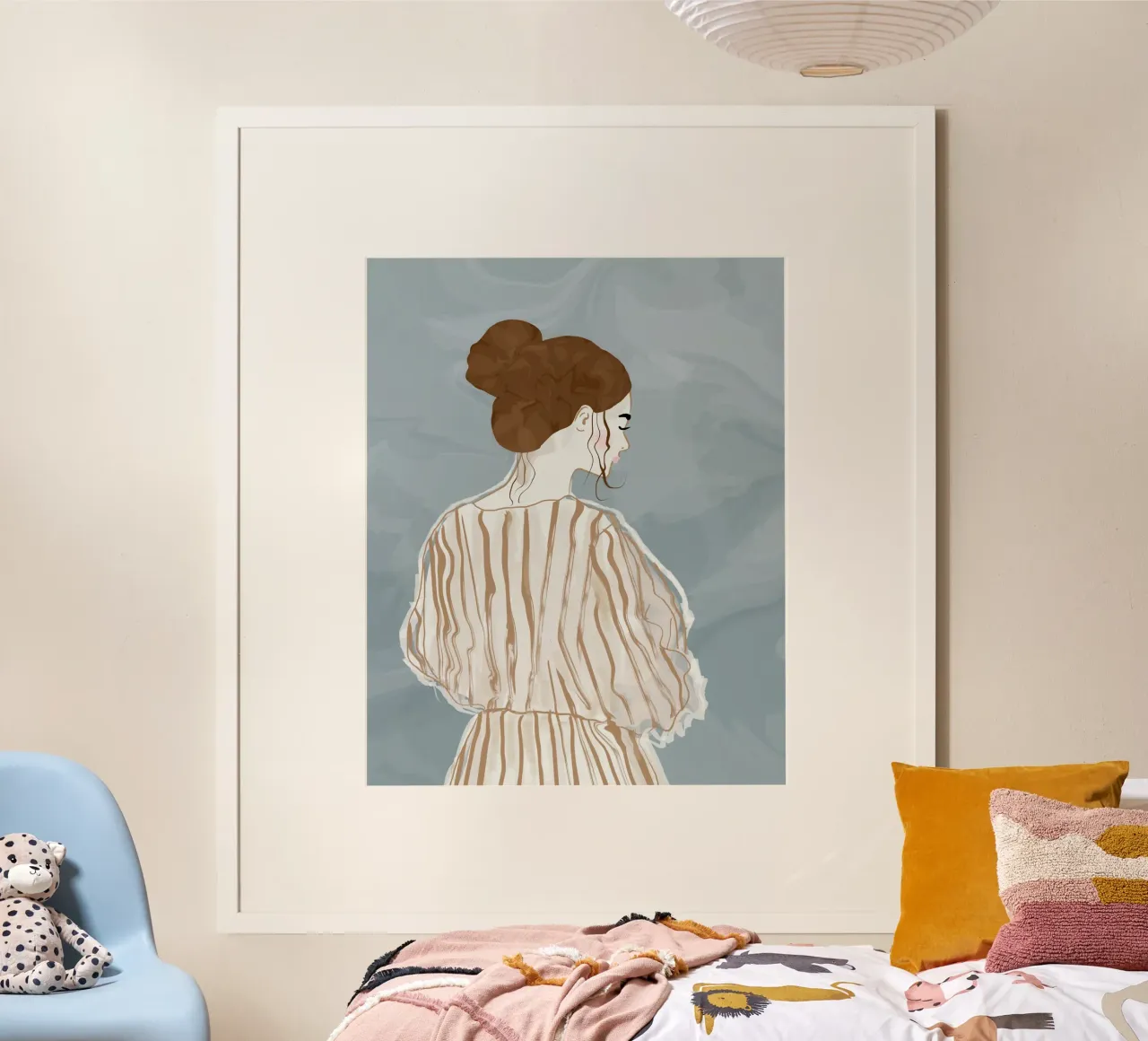 Donna da sola poster con telaio in plastica da Sannel Larson