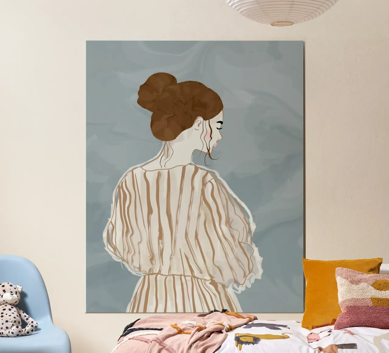 Donna da sola poster con telaio in plastica da Sannel Larson