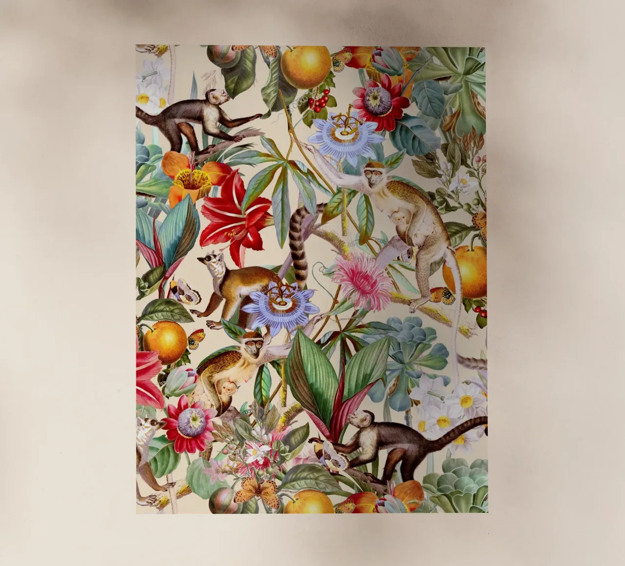 Animal and Floral Pattern I pellicola backlit da burcukorkmazyurek