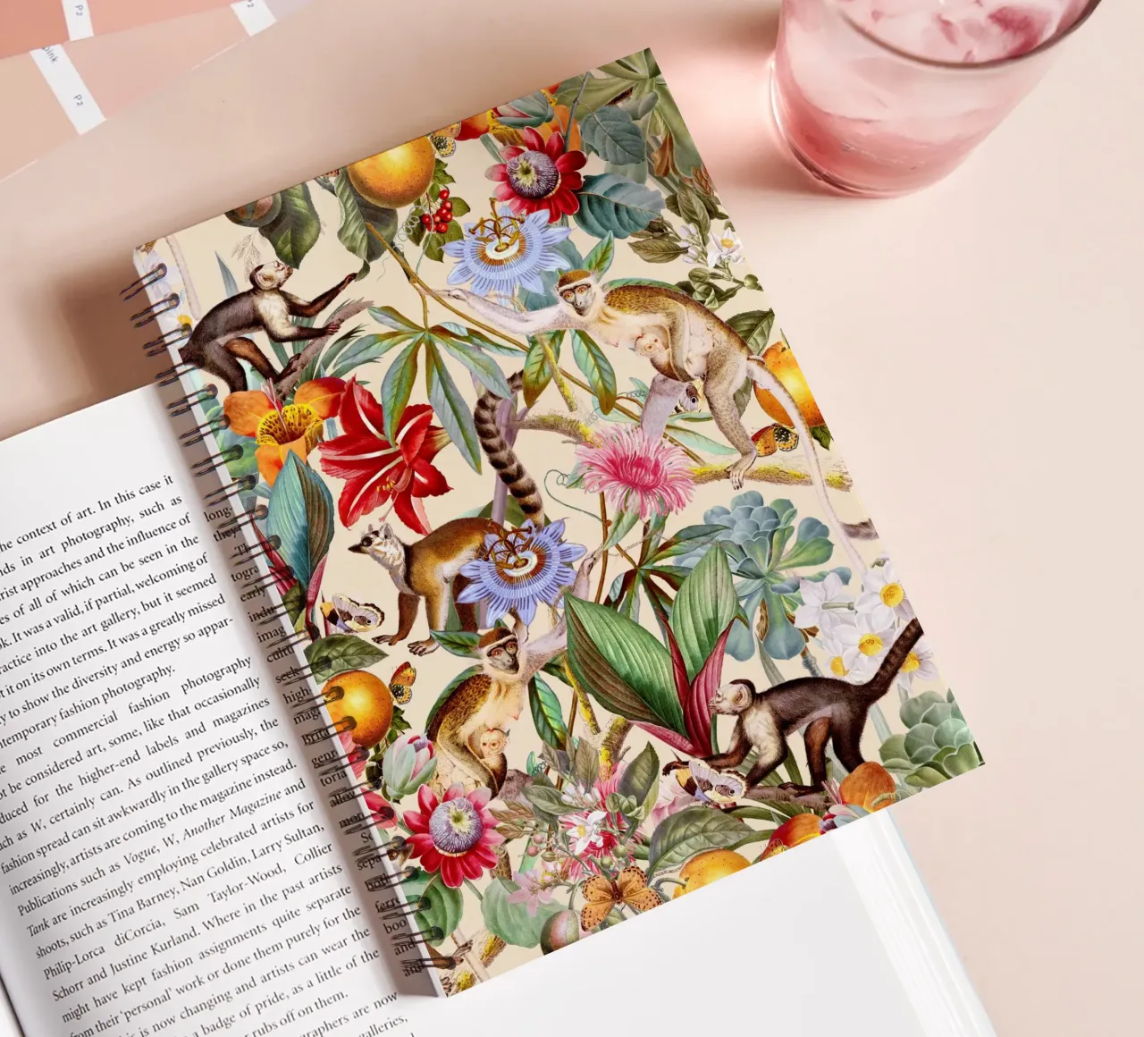 Animal and Floral Pattern I spiral notebook by burcukorkmazyurek