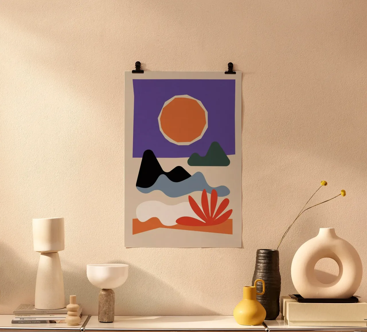 Desert poster con telaio in alluminio da Pure