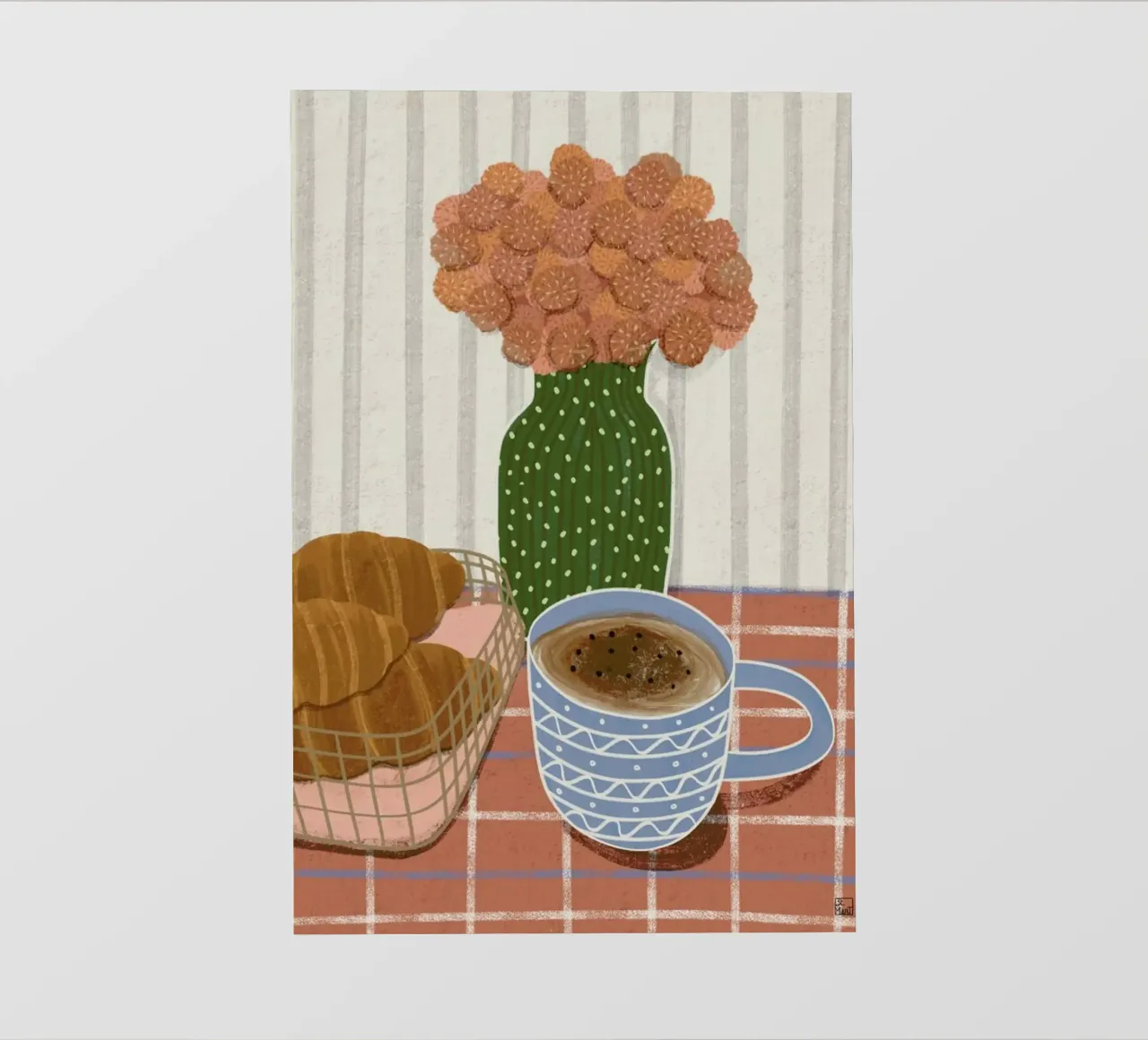 Monday Is Better With Croissants telo in pvc da Be Mart