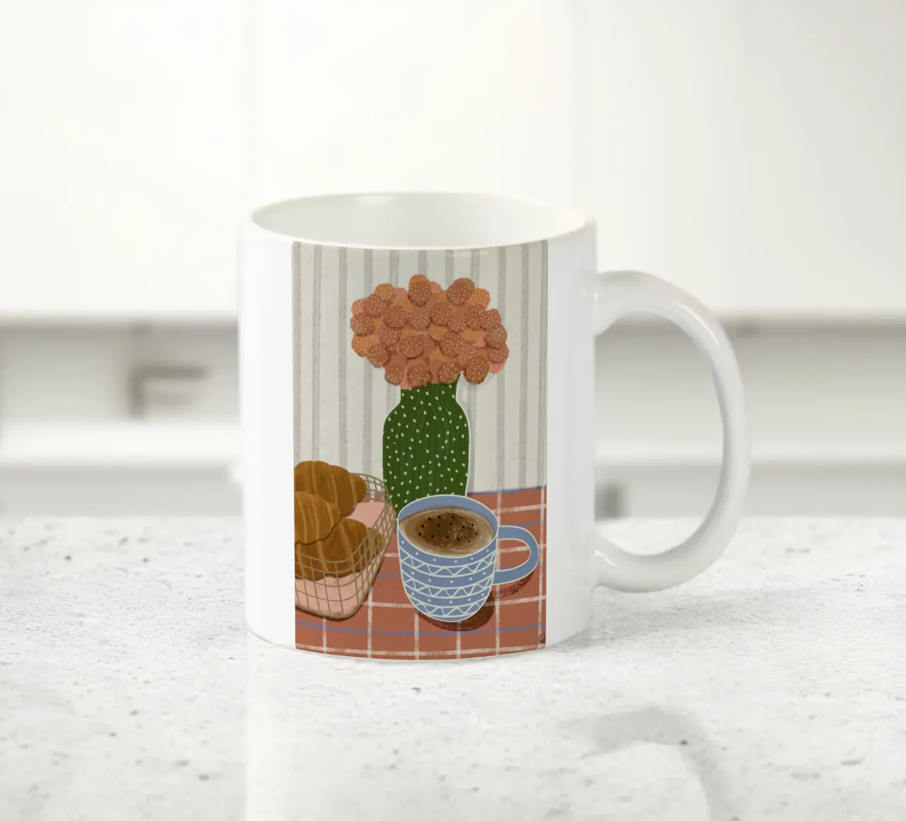 Monday Is Better With Croissants tazza in ceramica da Be Mart