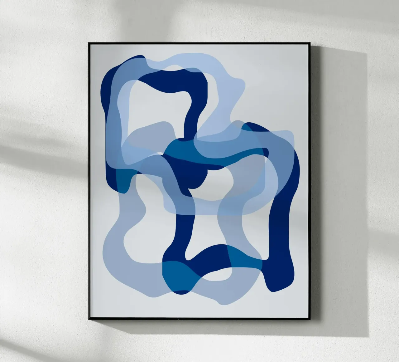 Forme blu luminose plexiglass da Sannel Larson