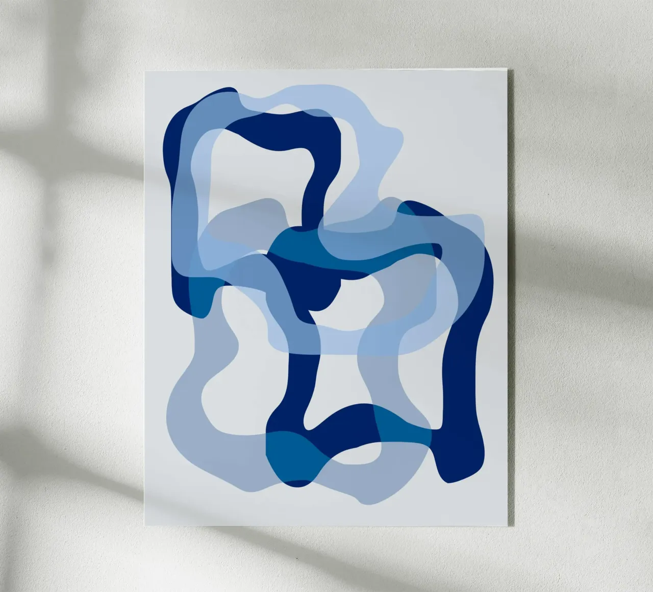 Forme blu luminose plexiglass da Sannel Larson