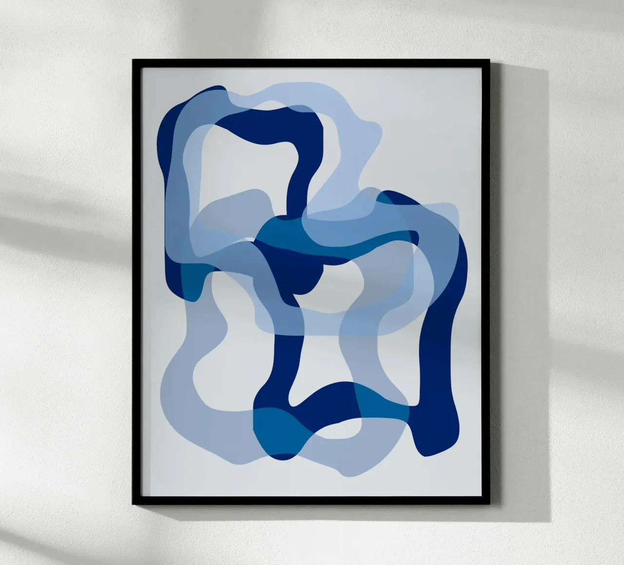 Forme blu luminose poster da Sannel Larson
