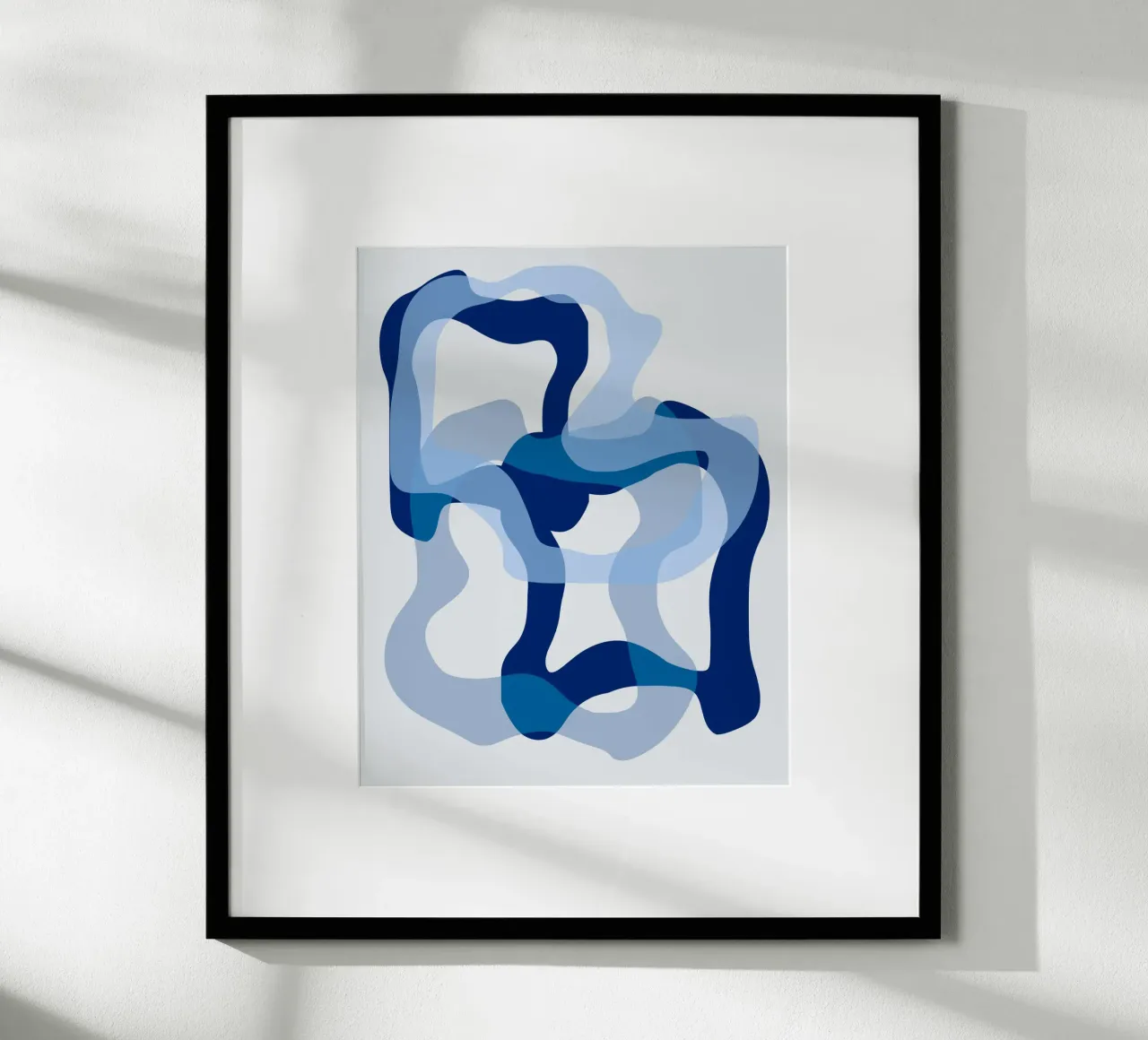 Forme blu luminose poster da Sannel Larson