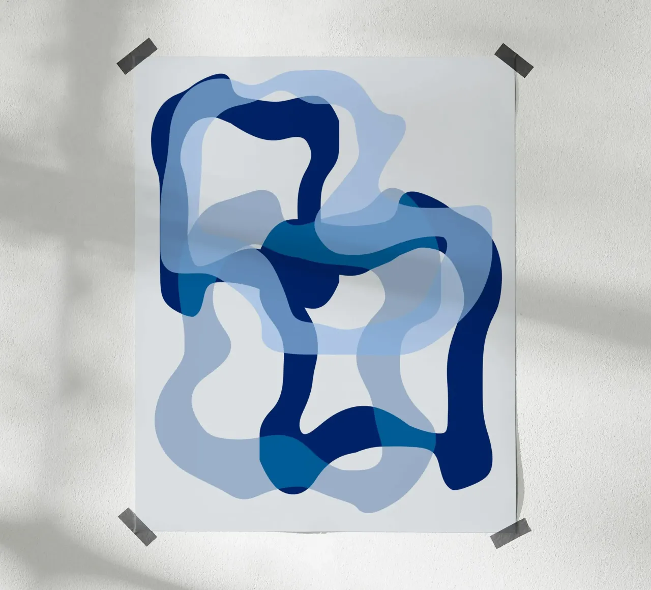 Forme blu luminose poster da Sannel Larson