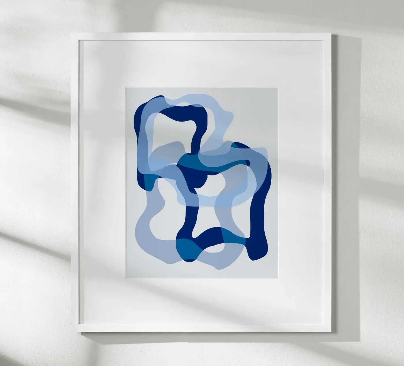 Forme blu luminose poster da Sannel Larson