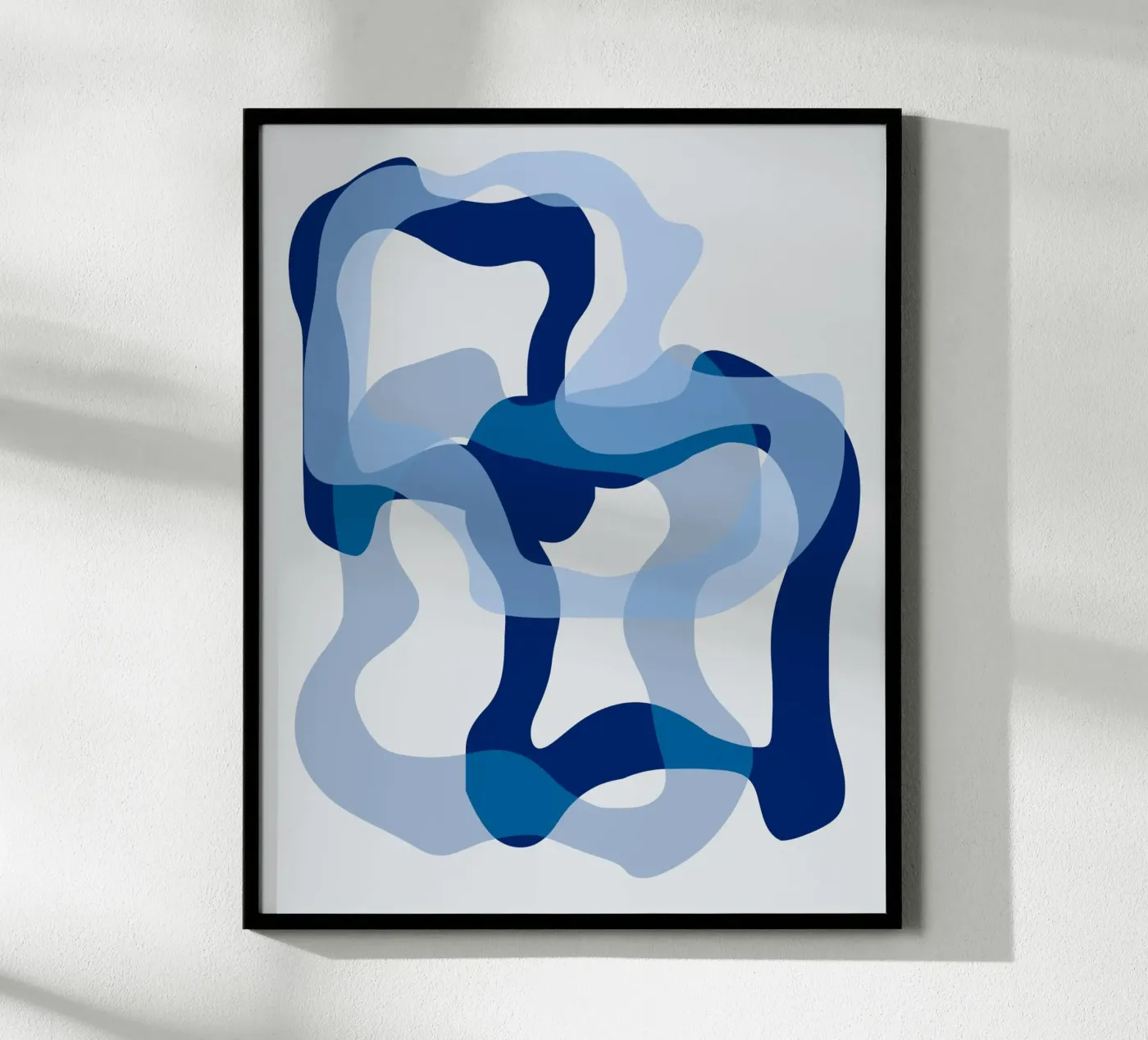 Forme blu luminose poster da Sannel Larson