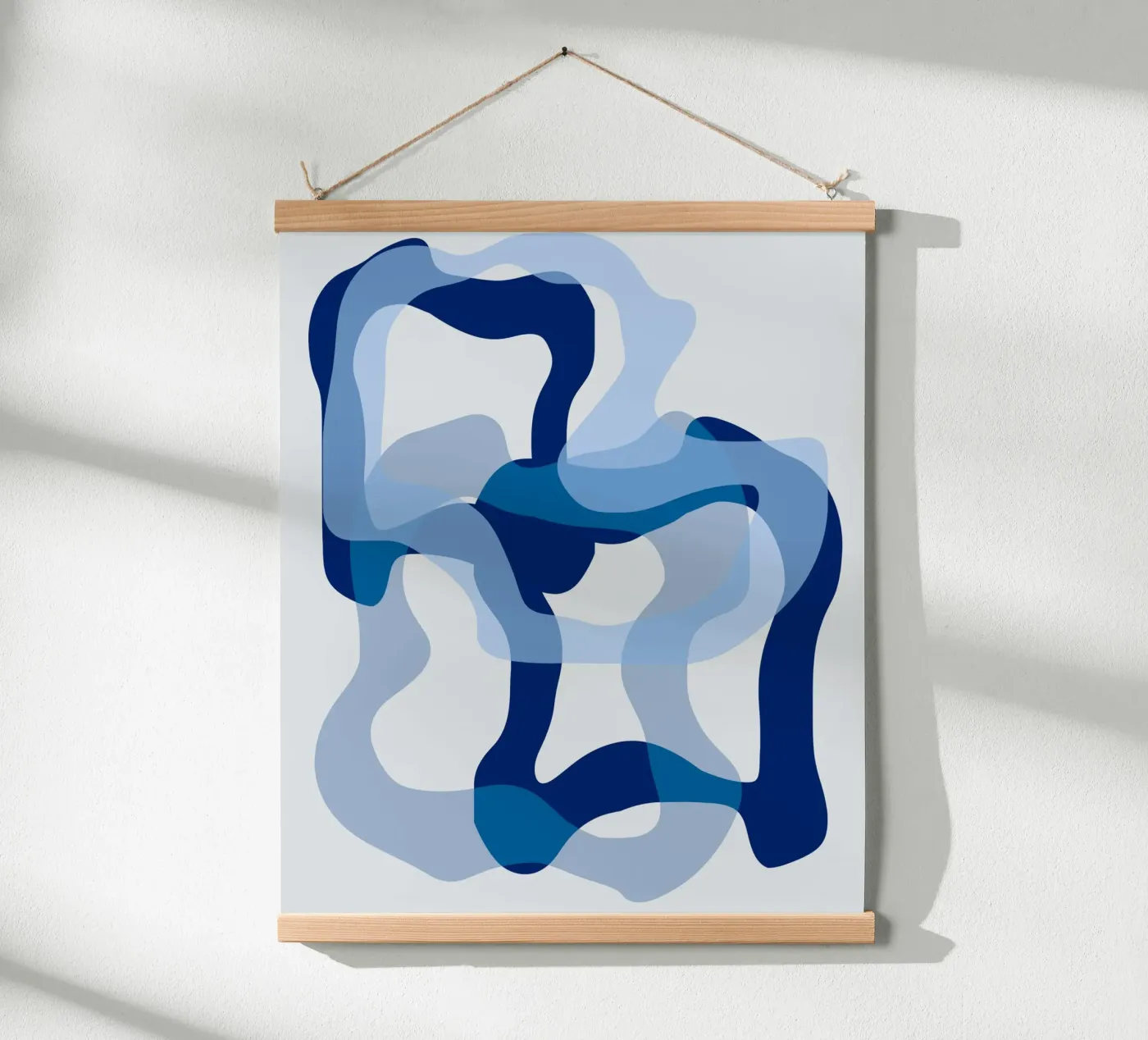 Forme blu luminose poster da Sannel Larson