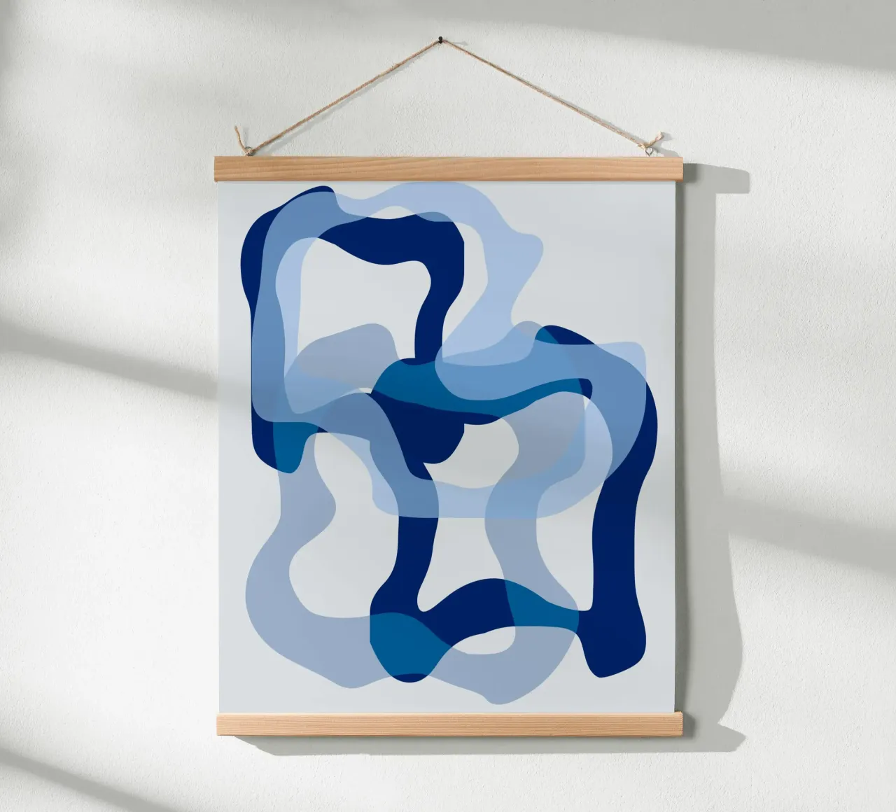 Forme blu luminose poster da Sannel Larson